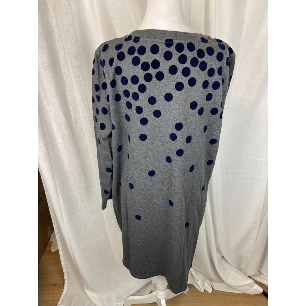 Boden Gray & Navy Polka Dot Shift Dress โ Size 16, Fun & Playful - Picture 4 of 5